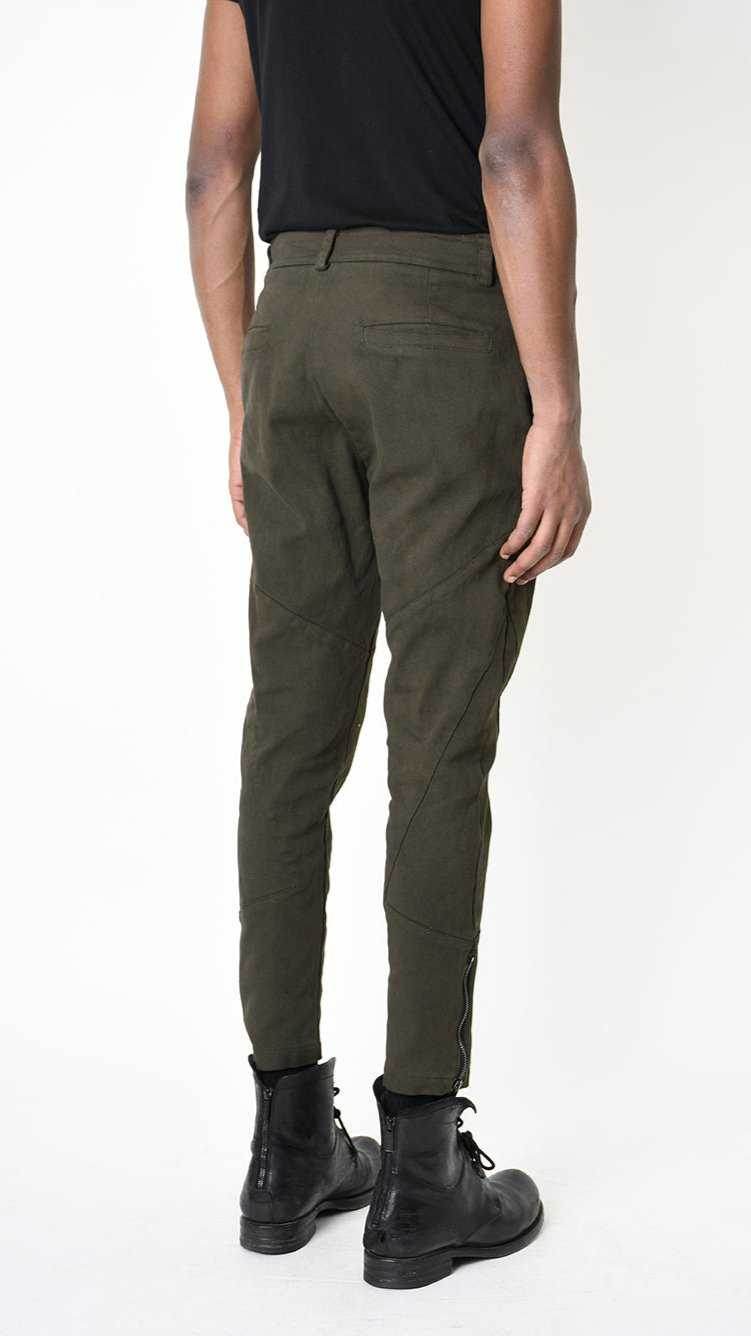 A33B LM22825 TROUSER Skinny Cotton Stretch Dyed Hot Green