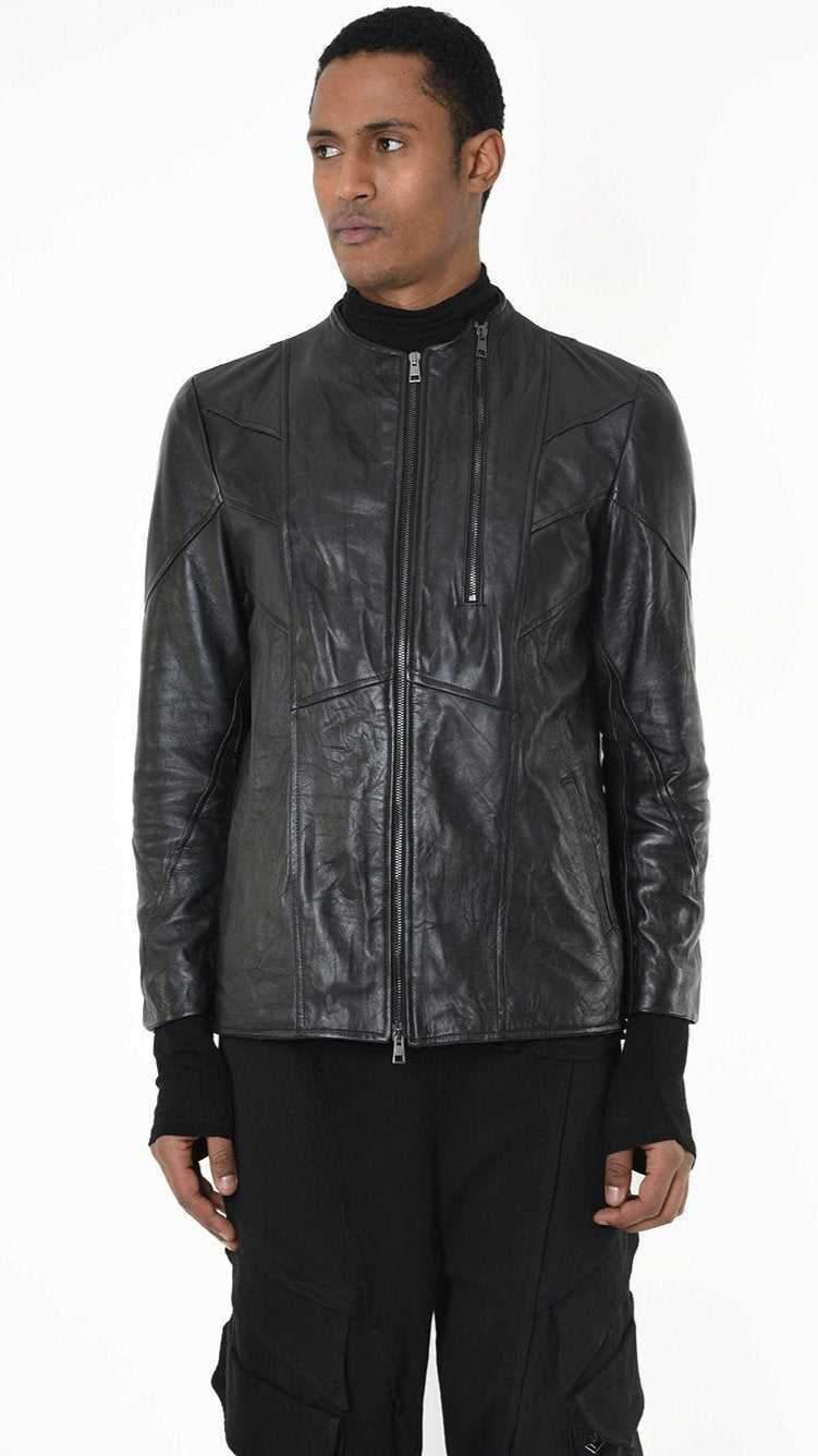 A33B LM25725 JACKET Regular Vegetable-tanned Leather Black