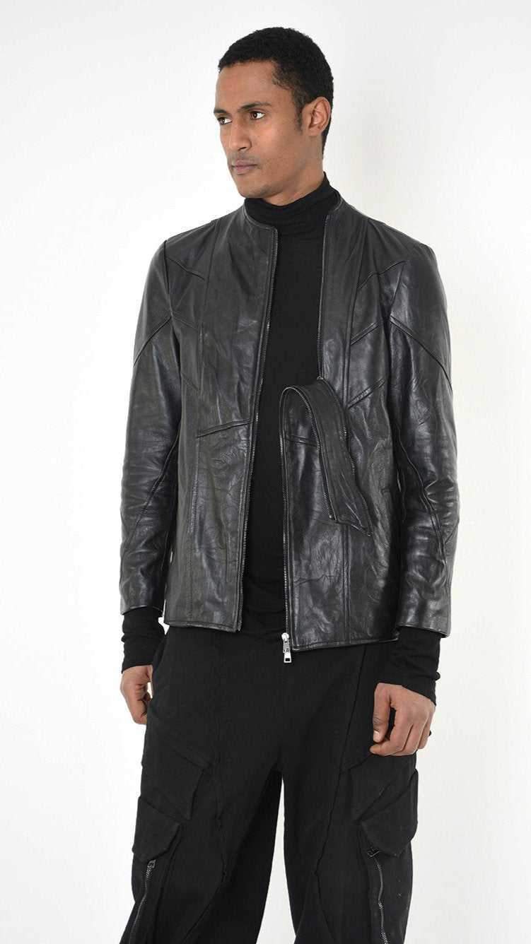 A33B LM25725 JACKET Regular Vegetable-tanned Leather Black