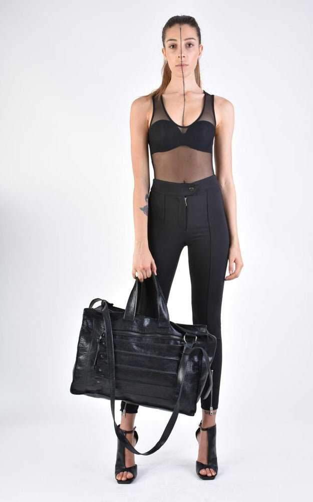 A33I LM16824D Black Leather Bag