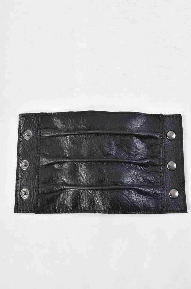 A33I LM17224 Black 100% Vera Pelle Leather Bracelet – Italian Unisex