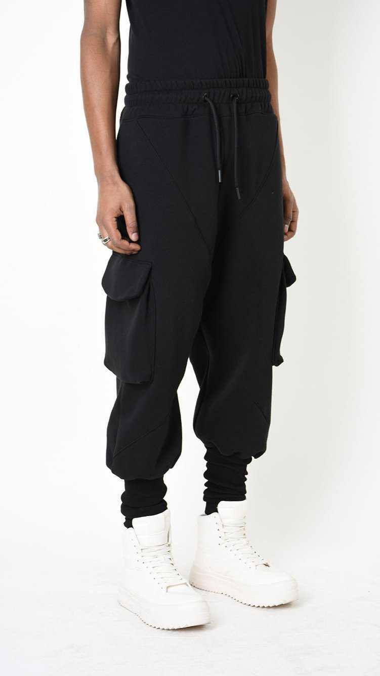 A33M LM20225 TROUSER Cargo Fleece Gauze 480gr. UNISEX U Black