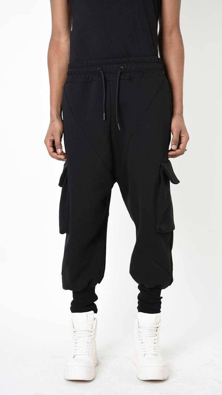 A33M LM20225 TROUSER Cargo Fleece Gauze 480gr. UNISEX U Black