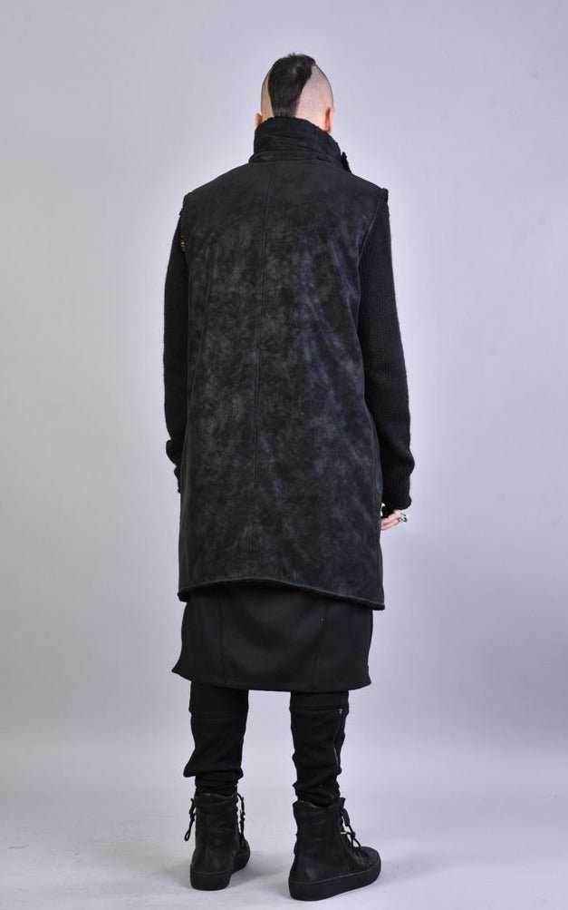 A33P LM07823 BLACK Sleeveless Coat