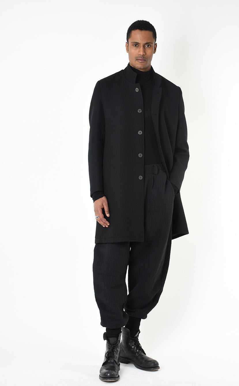 A33P LM23825 COAT Regular Woven Cloth Black