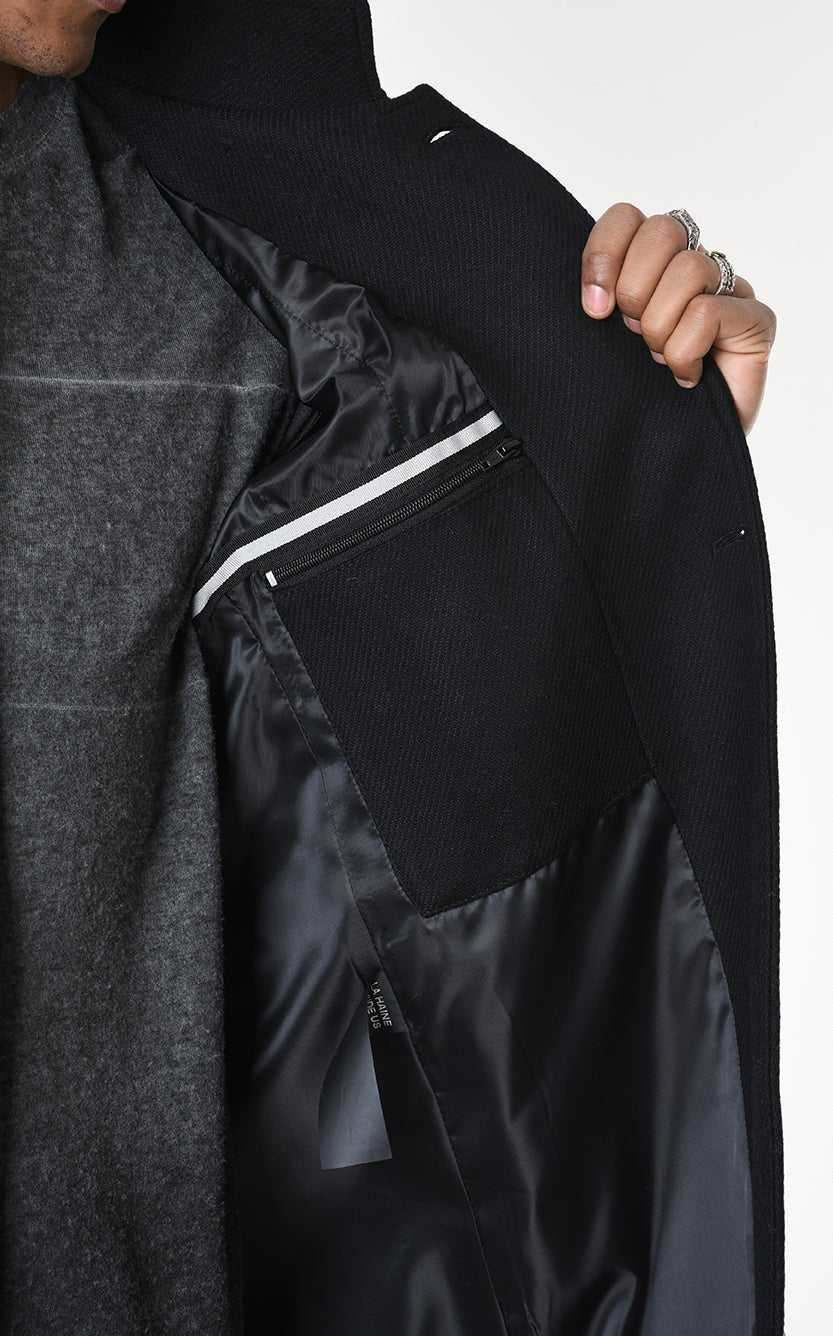 A33P LM23825 COAT Regular Woven Cloth Black