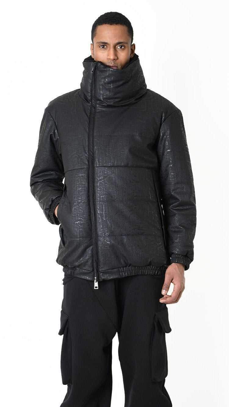 A33P LM24225 DOWN JACKET Regular Faux Leather Graphite