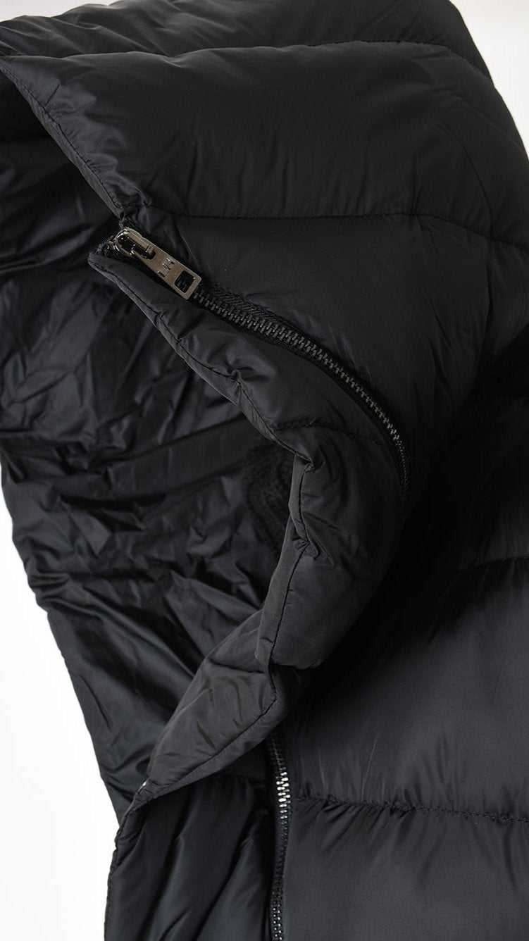 A33P LM25025 DOWN JACKET Sleeveless Nylon 360gr. BLACK
