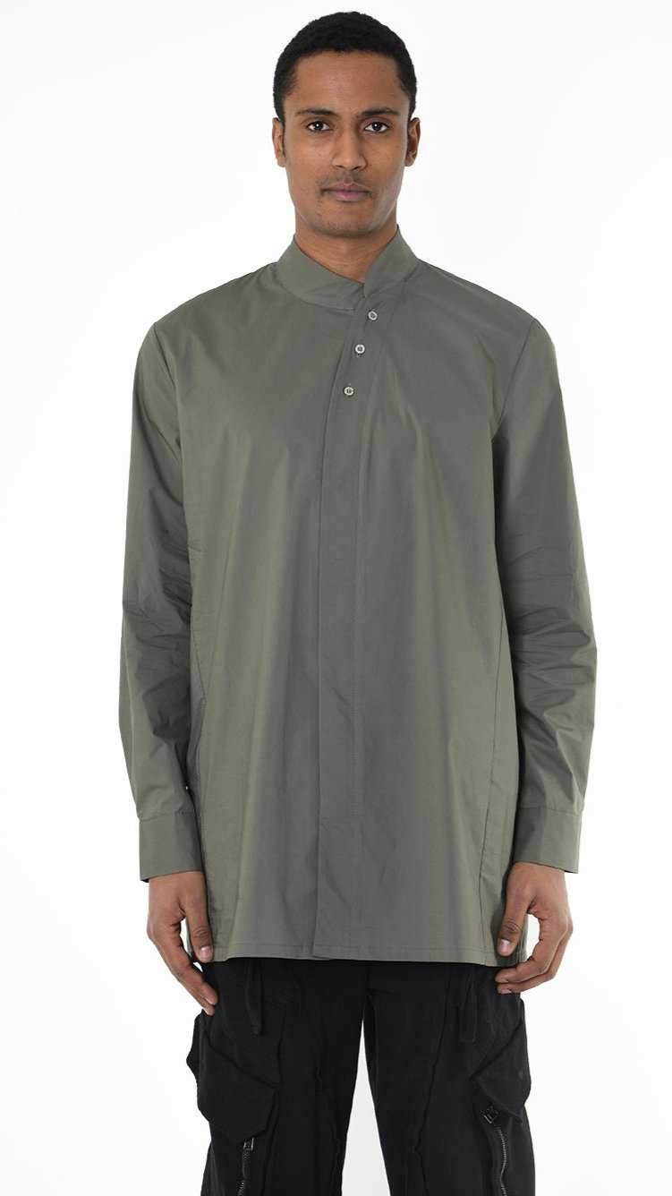 A33R LM22625 SHIRT Regular Long Cotton Stretch Green