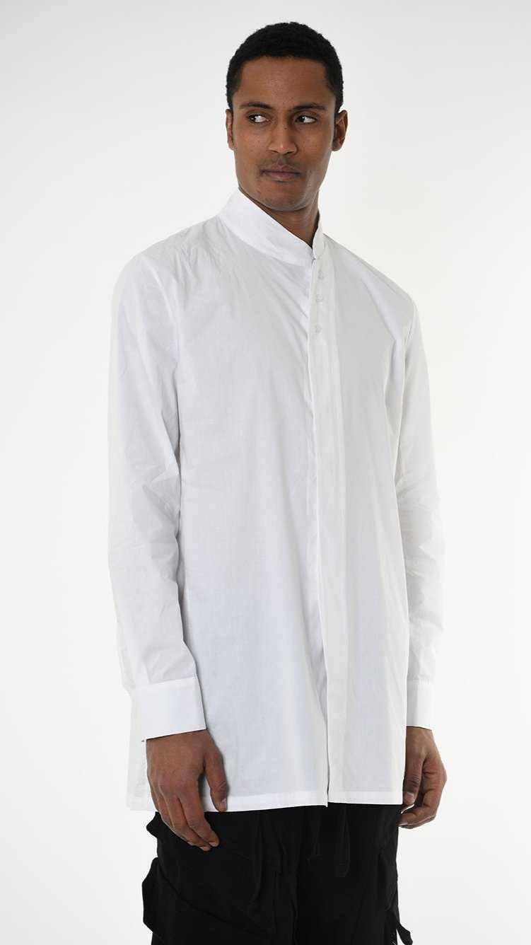 A33R LM22625 SHIRT Regular Long Cotton Stretch White
