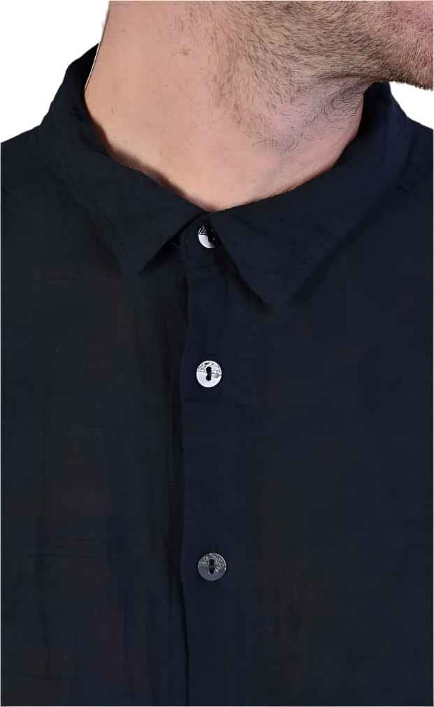 A33V LM080 BLACK Gauze Long Shirt