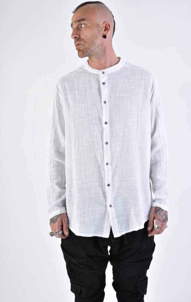 A33V LM11824 SHIRT Regular Gauze Cotton Dyed Hot White