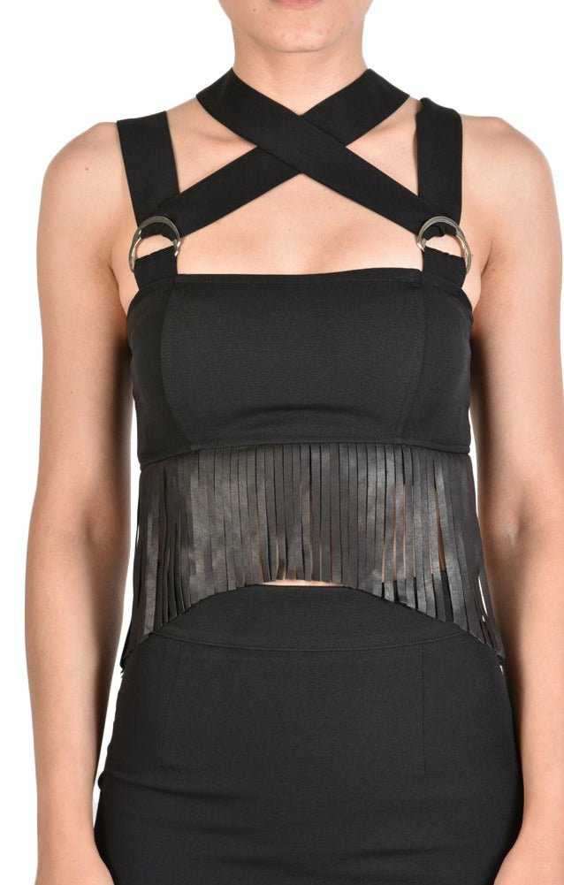 A34B AZURE23 BLACK techno stretch top