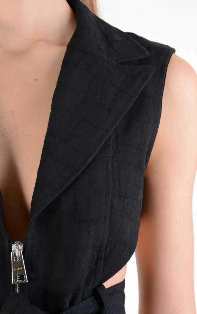 A34B LW68124 Dress Woven Cotton Black