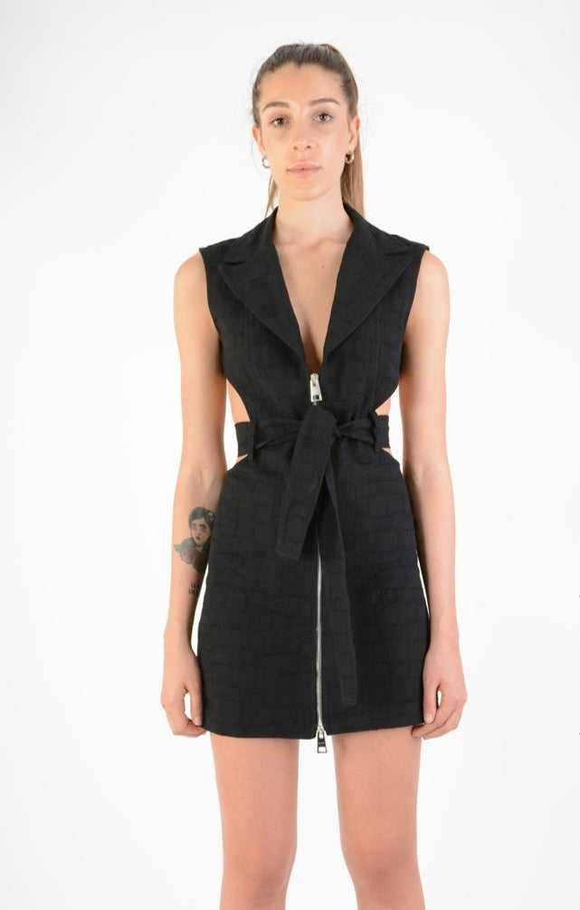 A34B LW68124 Dress Woven Cotton Black