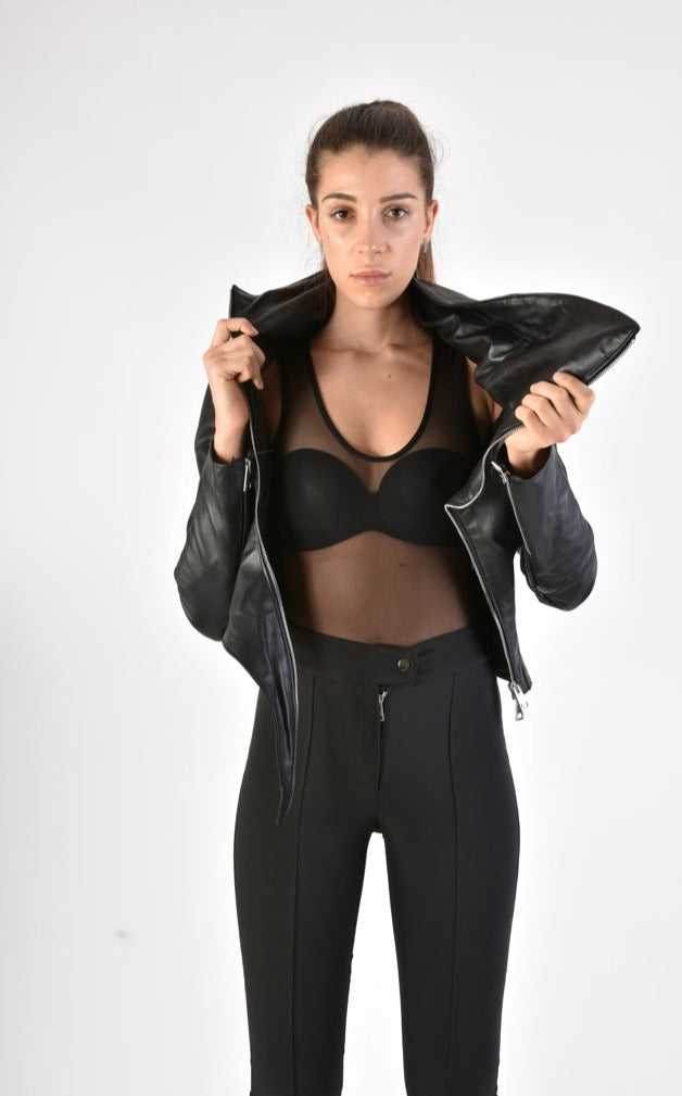 A34B LW70424 Leather Jacket Nappa Black