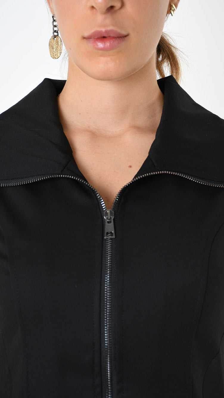 A34B LW82625 DRESS Asymmetric Fluido Black