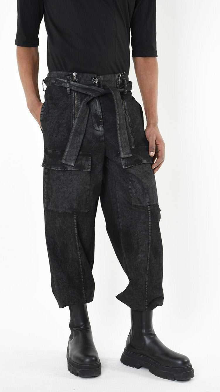 A34B LW880 TROUSER Over Gabardine Cotton Coated Black