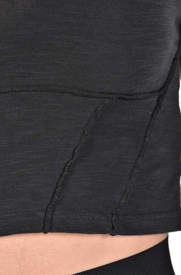 A34J LAWANDA23 BLACK CROP TOP