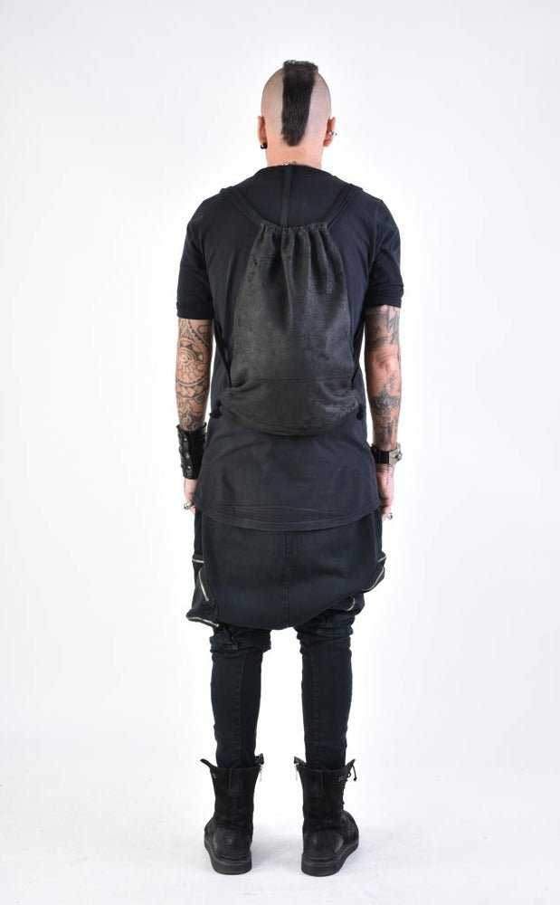 A34O LW76024 Black Leather Bag