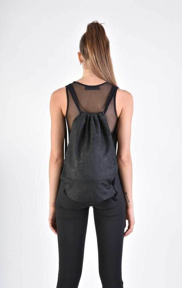 A34O LW76024D Black Leather Bag