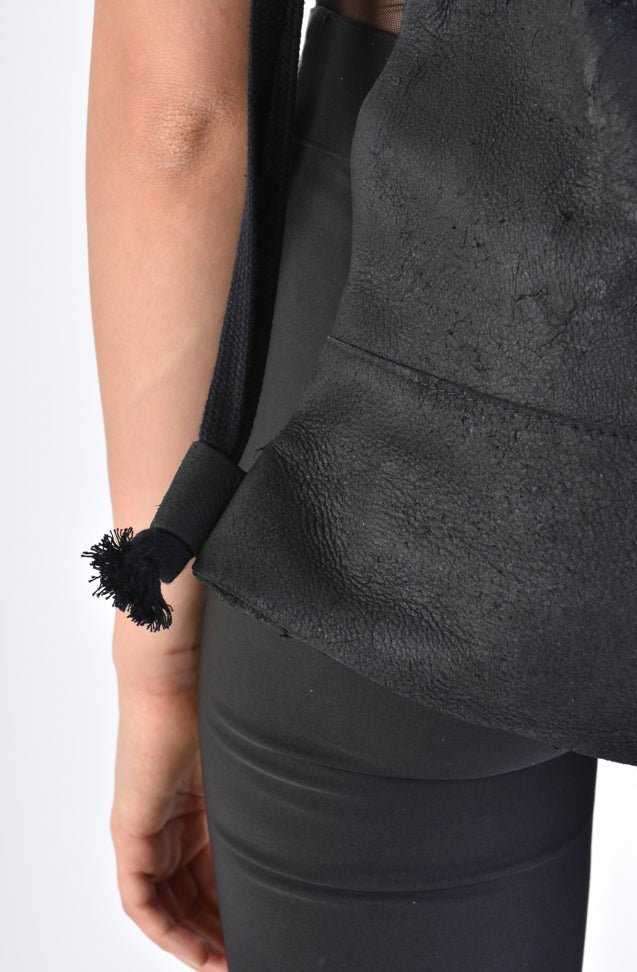 A34O LW76024D Black Leather Bag