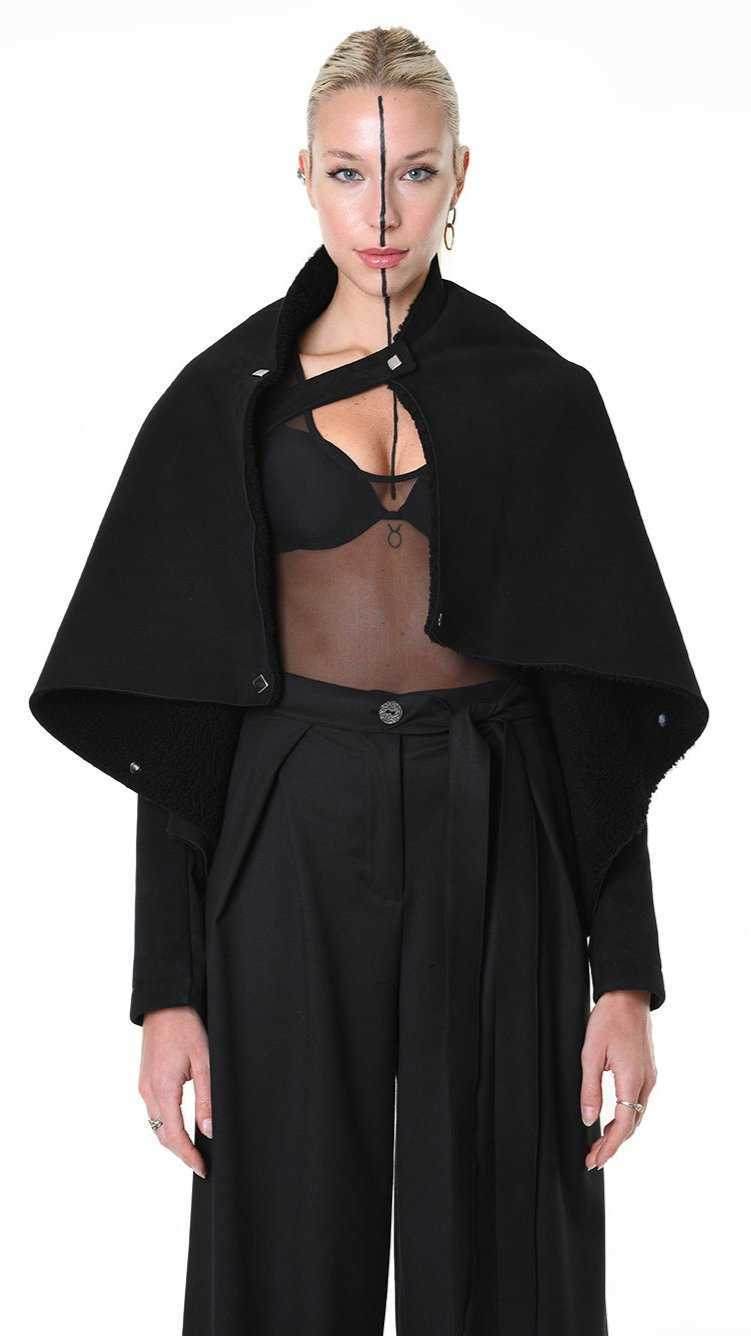 A34O LW83825 JACKET Shearling Black