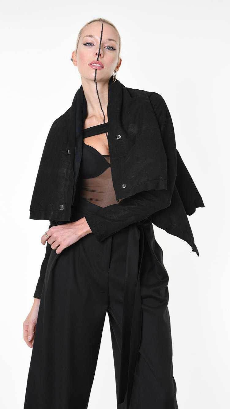 A34O LW89525 DOWN JACKET 120.gr Padded Vegetable-tanned Leather Black