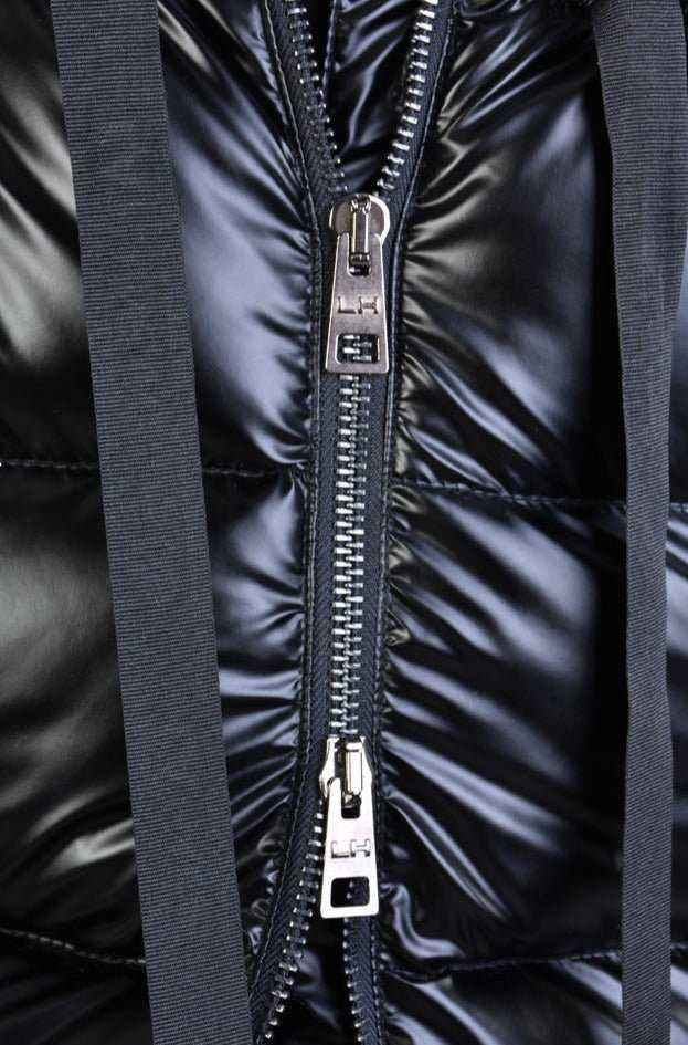 A34P LW63123 Long Nylon Down Jacket – Black