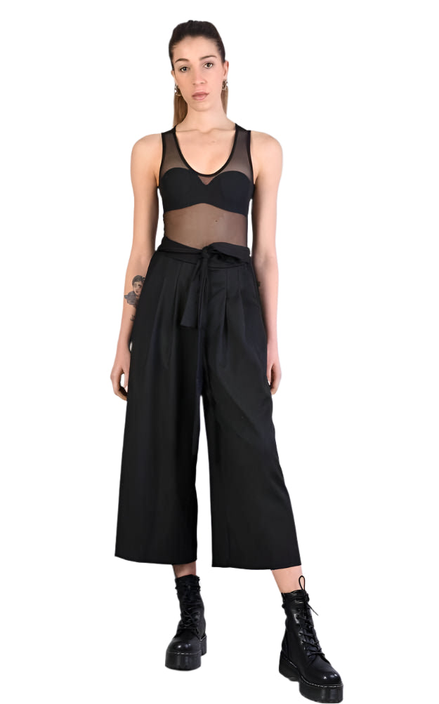 A34R LW510 BLACK Cool Wool Trousers