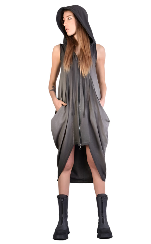 A34V LW57123 Dress - Sand Sleeveless Stretch Fleece Soft Comfortable Versatile Women's