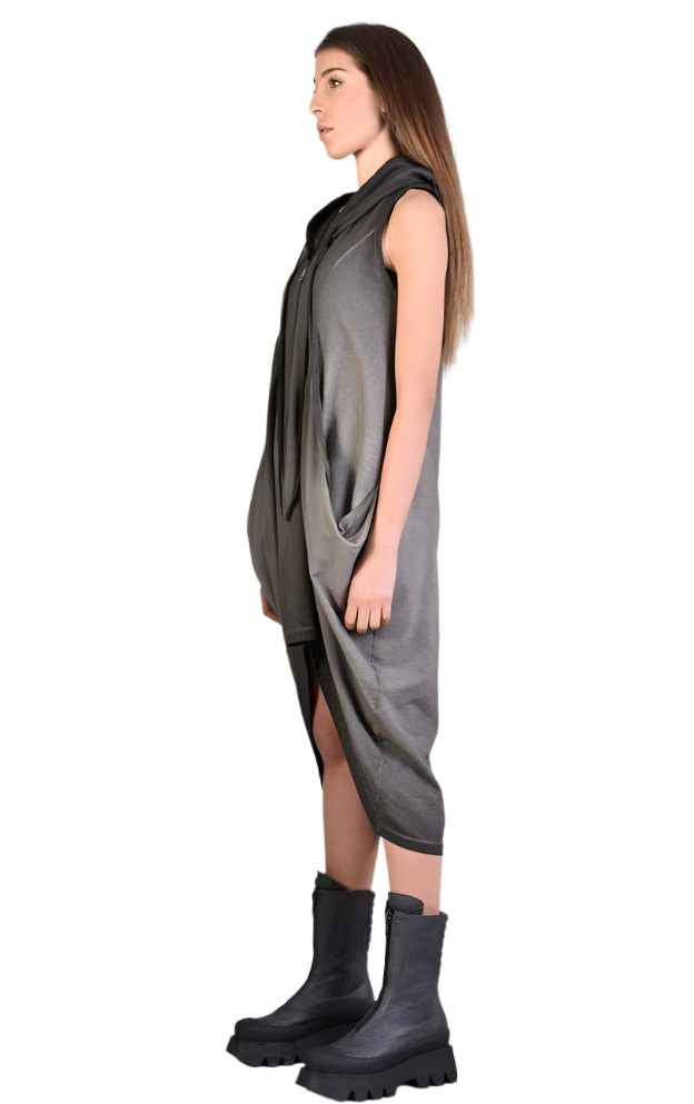 A34V LW57123 Dress - Sand Sleeveless Stretch Fleece Soft Comfortable Versatile Women's
