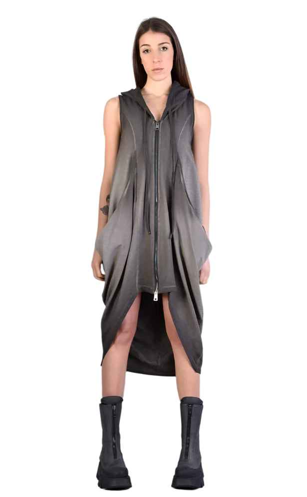 A34V LW57123 Dress - Sand Sleeveless Stretch Fleece Soft Comfortable Versatile Women's