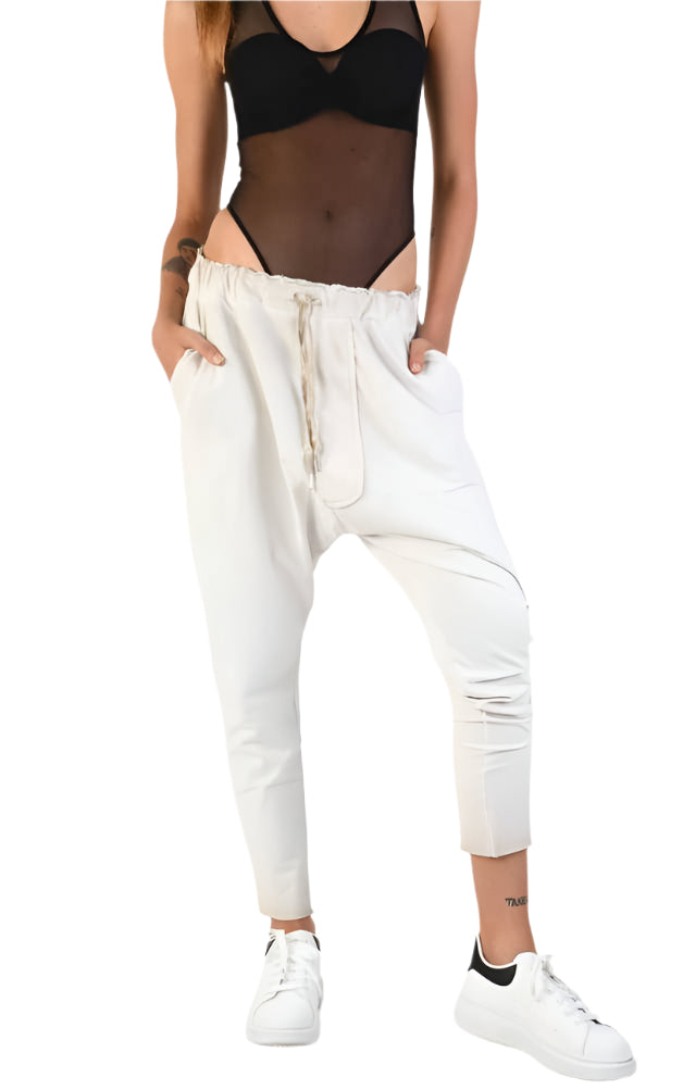 A34V LW74424 Over Low Crotch Fleece Stretch Dyed Sand