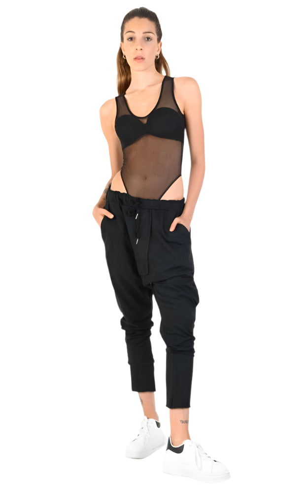 A34V LW74424 TROUSER Stretch Dyed Black