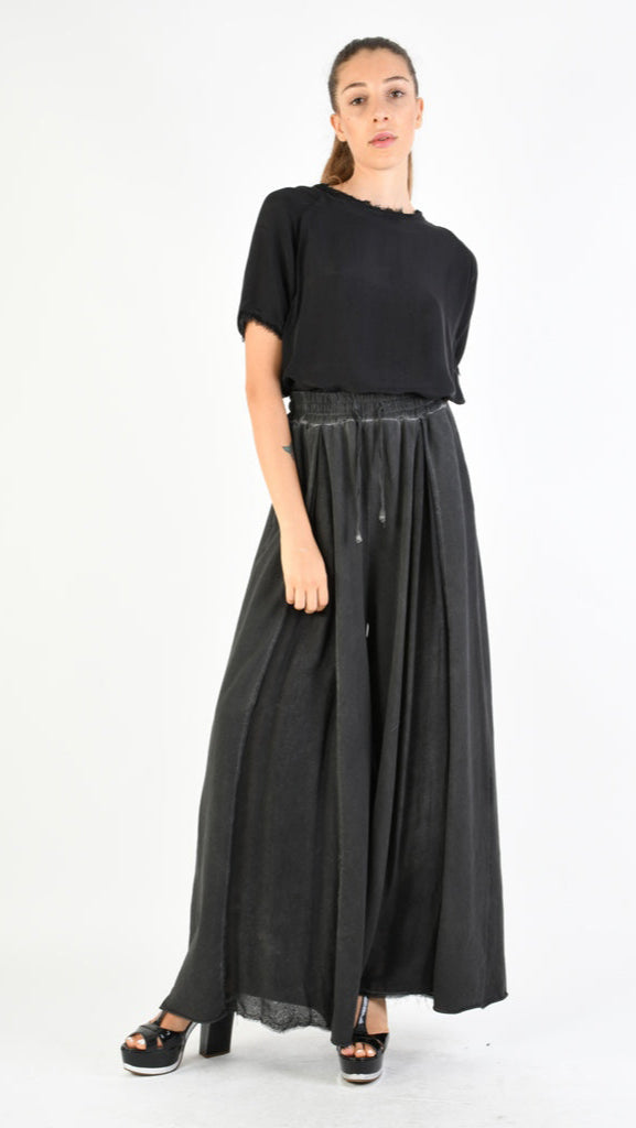 A39B SM27925 Gray Storm Cotton & Viscose Silk Sweatpants