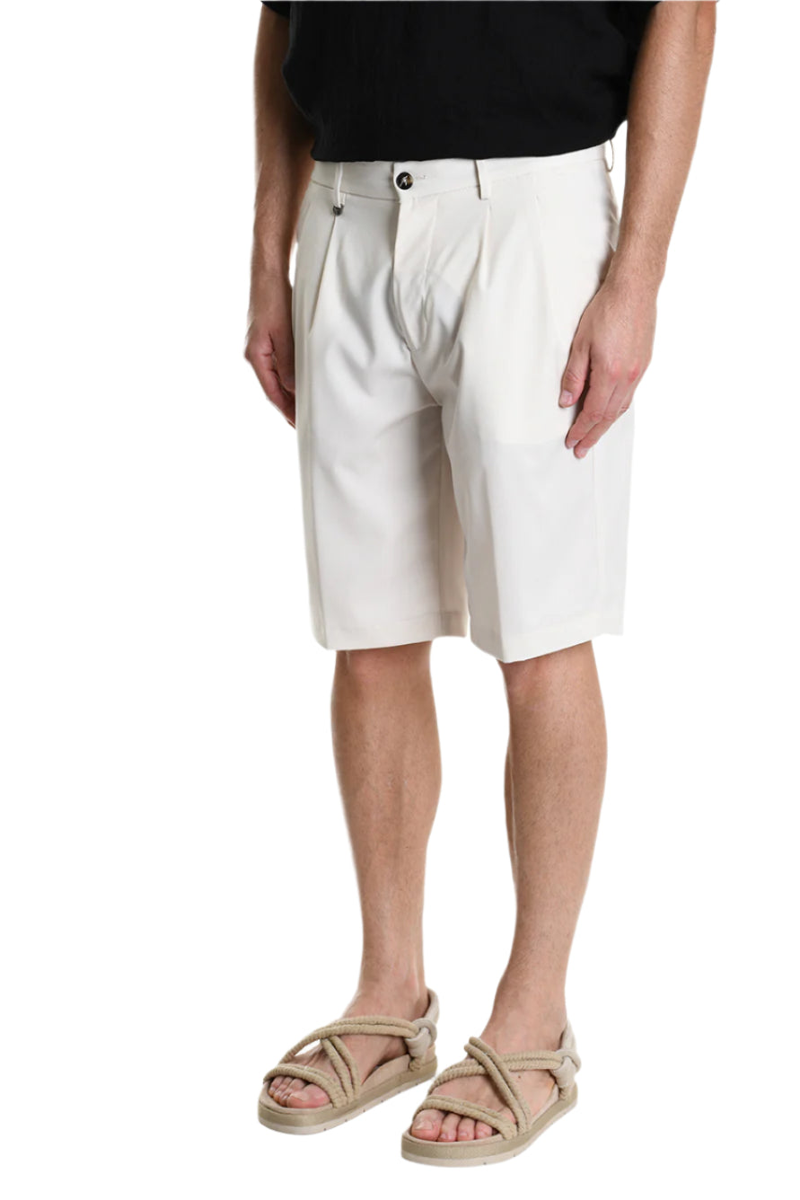 SHORT A325 2FAMILI Stretch Comfort Fit Cream