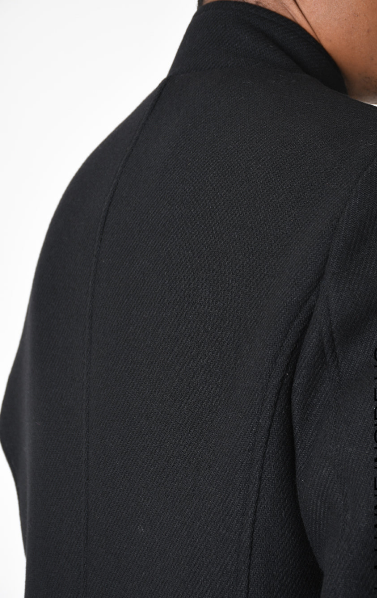 A33P LM23825 CAPPOTTO Regular in Panno Operato Nero