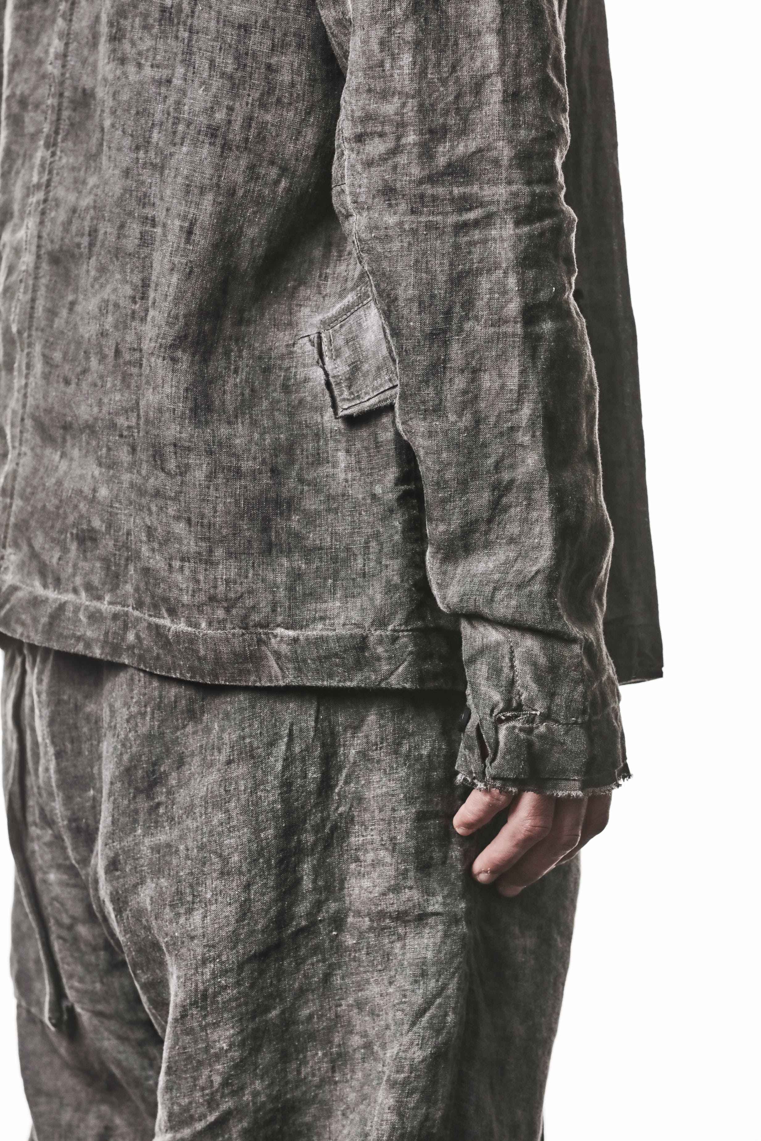 THOM KROM M B 67 Vegetal Black Linen Jacket – Men's Tailored Blazer