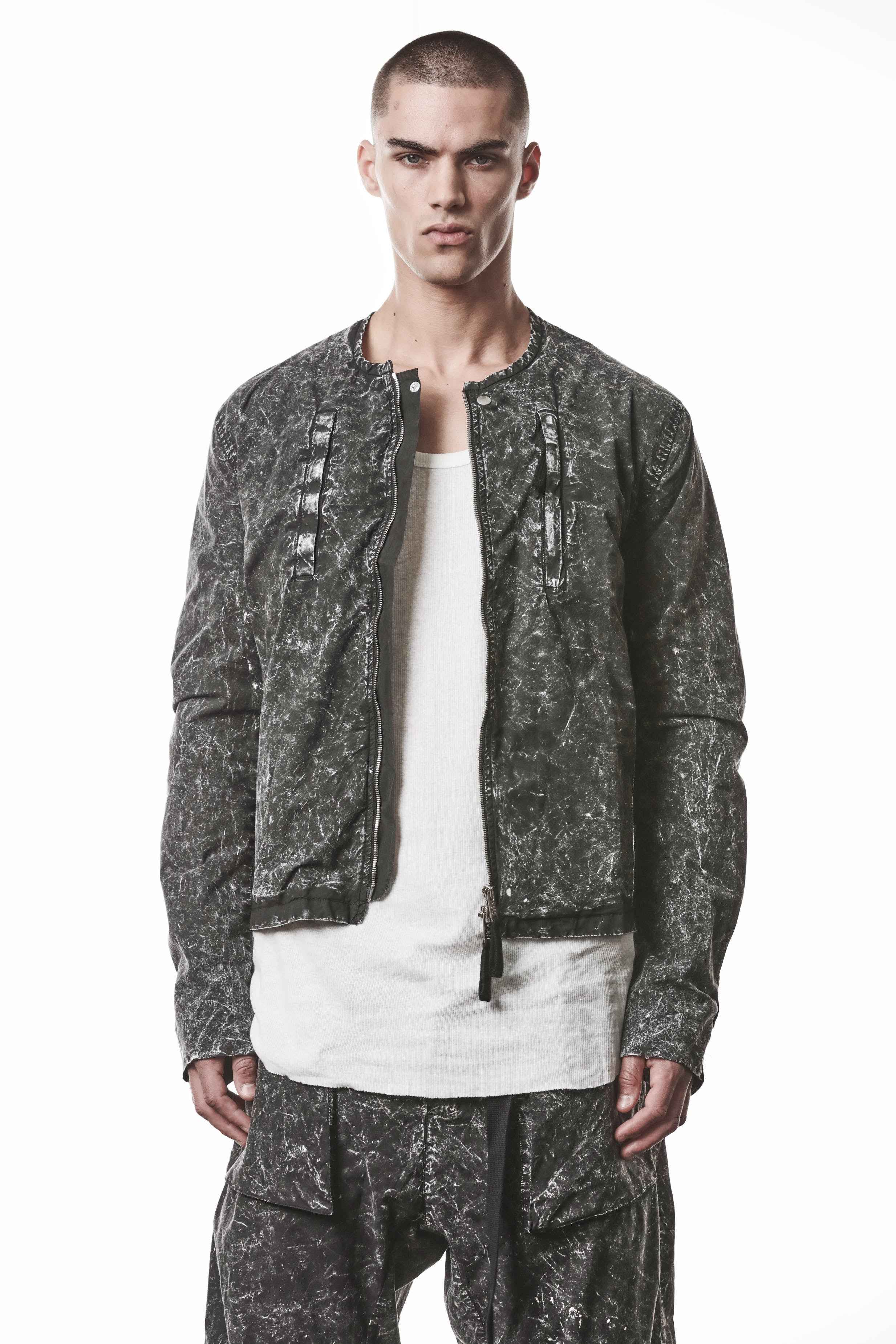 THOM KROM M J 88 Black Marble Men's Jacket | Portuguese Cotton Blend
