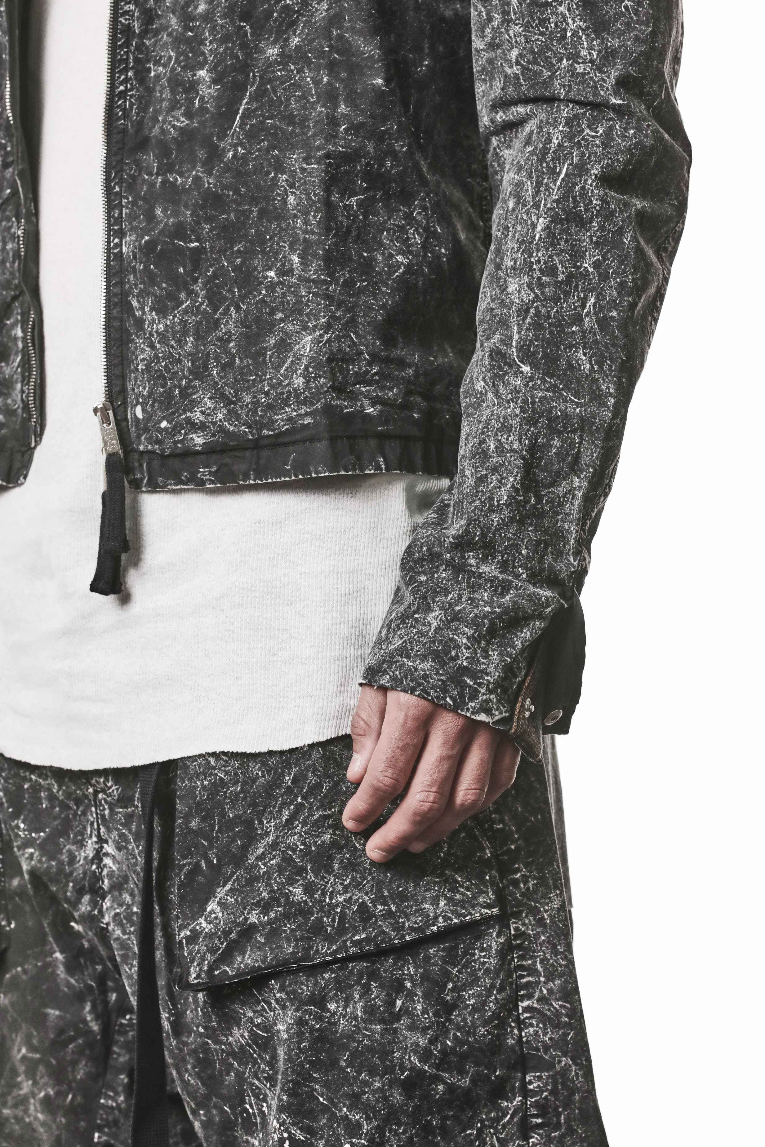 THOM KROM M J 88 Black Marble Men's Jacket | Portuguese Cotton Blend