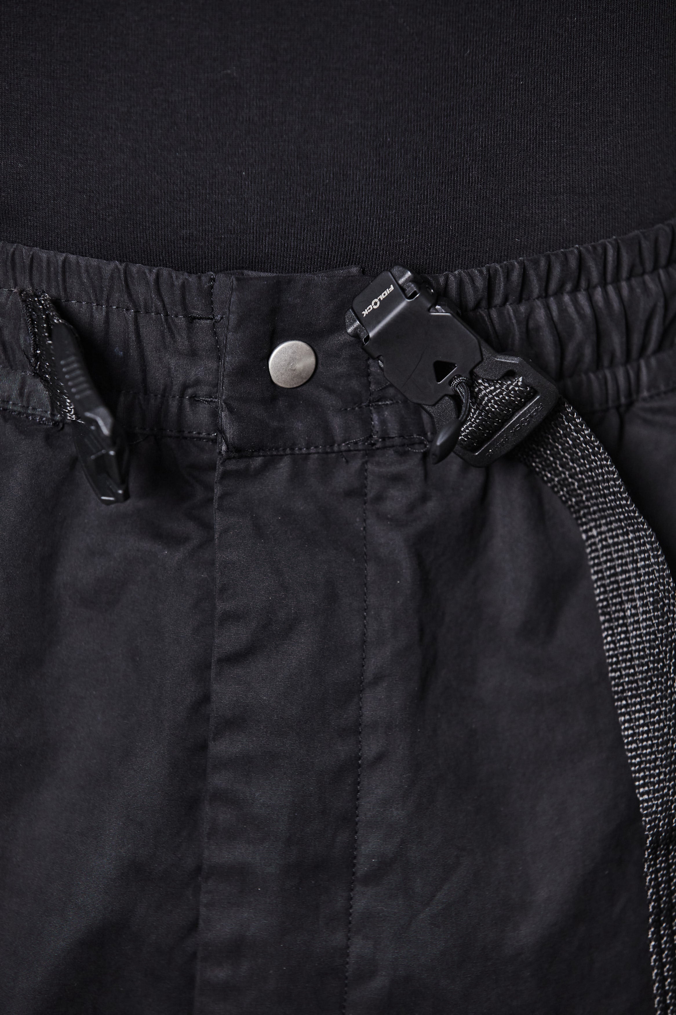 M P 15 Black Cargo Pants – Relaxed Fit with Utility Pockets and Elastic Cuffs Black Man THOM KROM