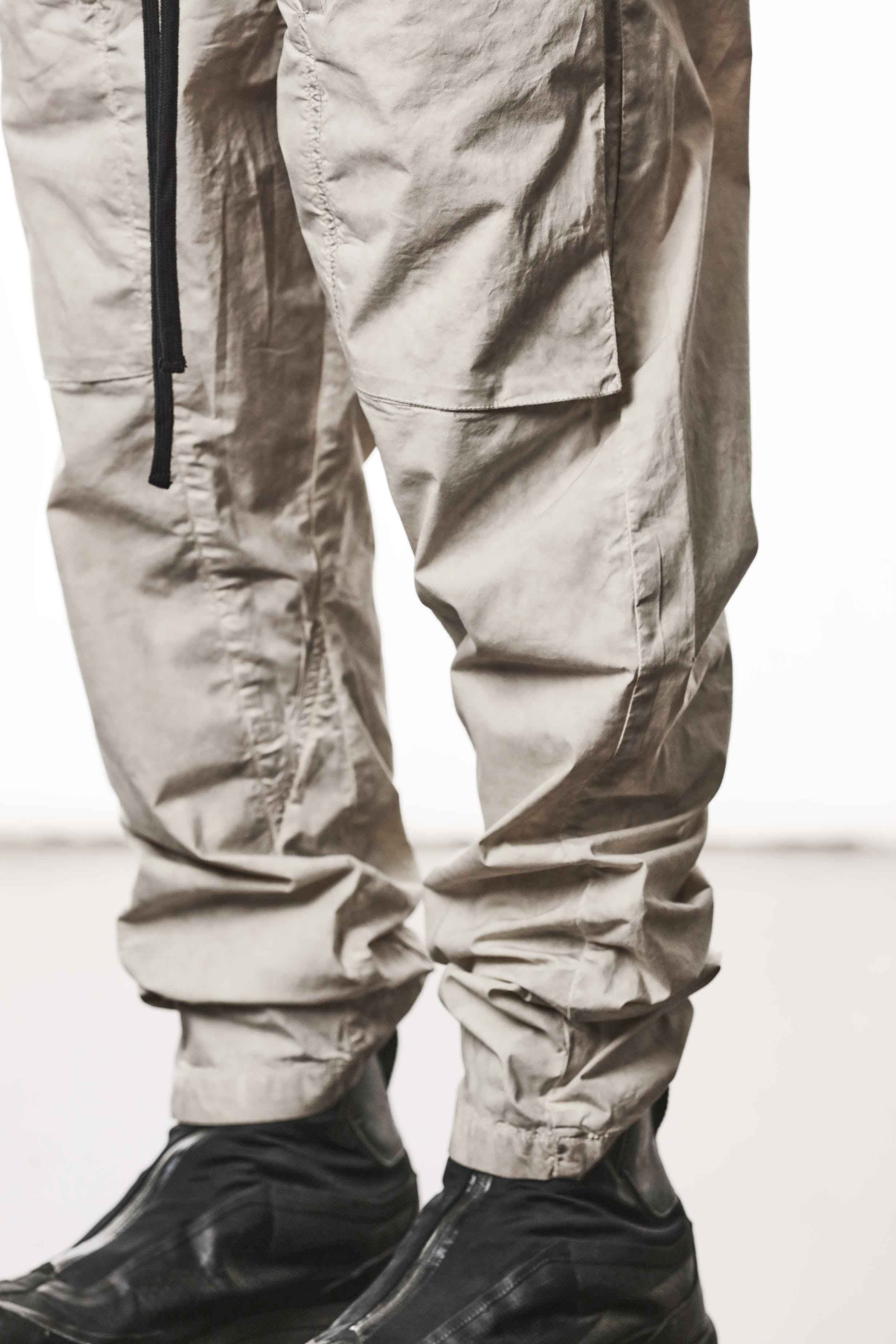M P 34 Trousers - Vegetal Stone Cotton Elastane Men's Long Woven