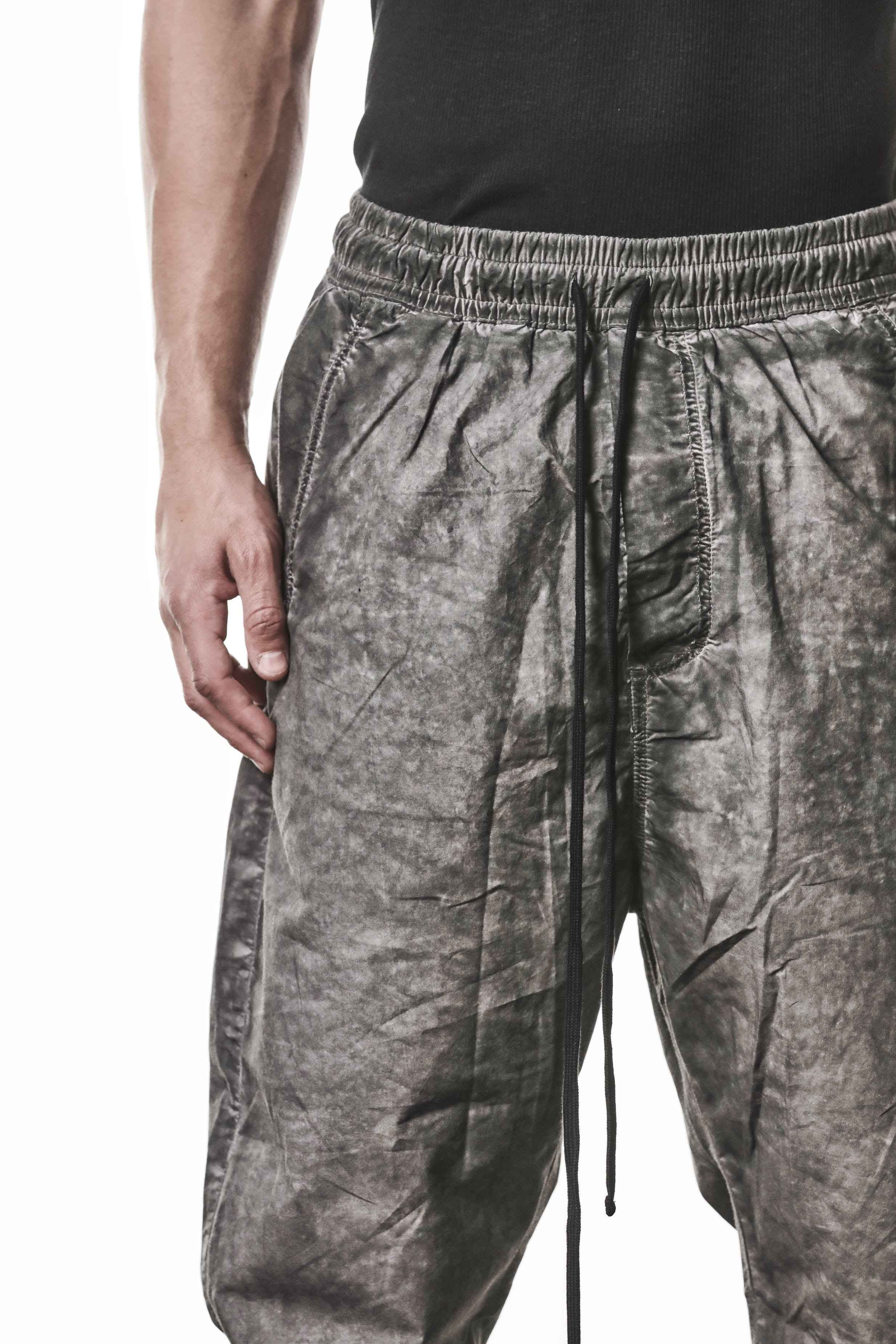 M P 38 Trousers - Vegetal Black Organic Cotton Men's Long Woven