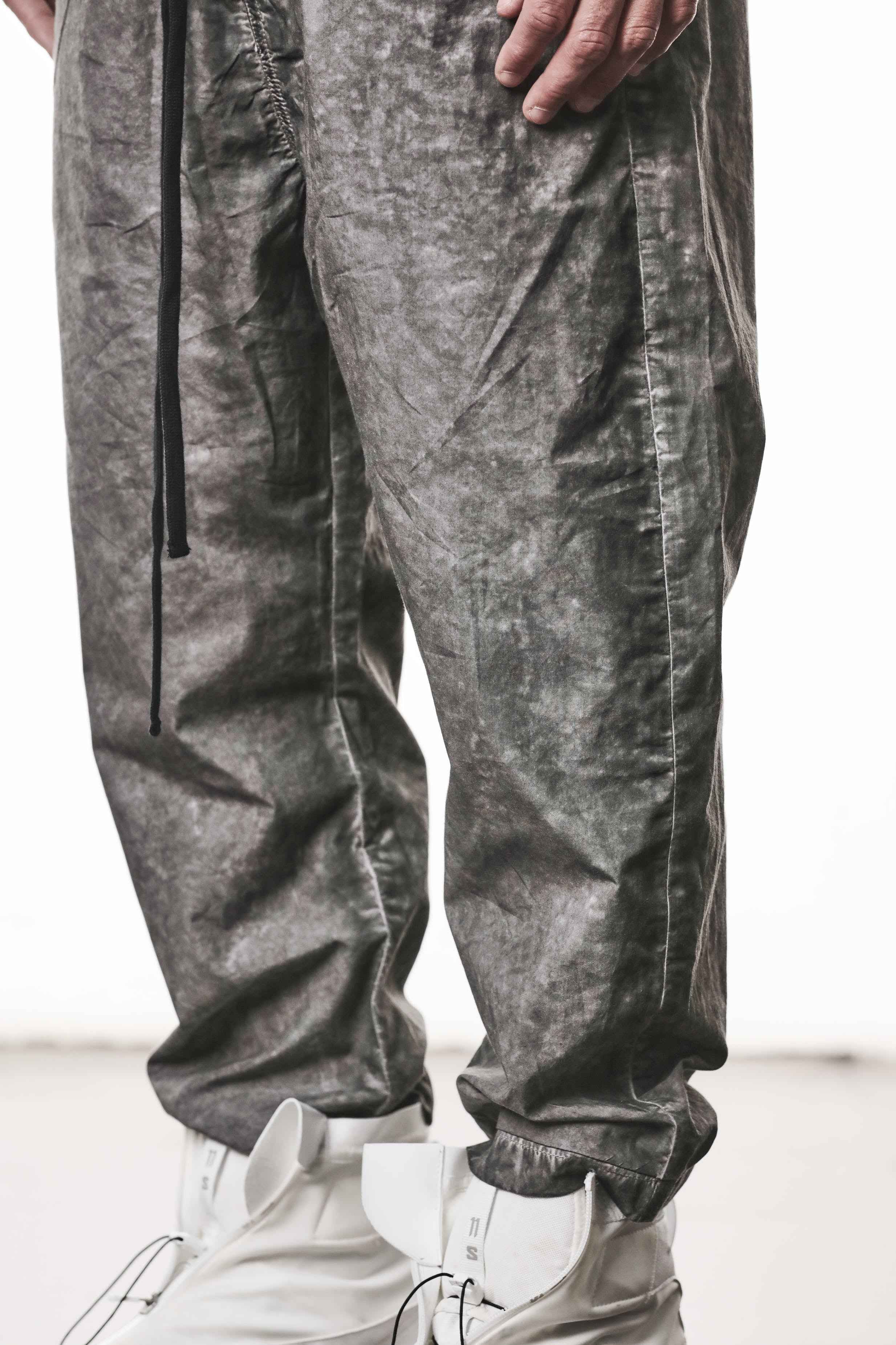 M P 38 Trousers - Vegetal Black Organic Cotton Men's Long Woven