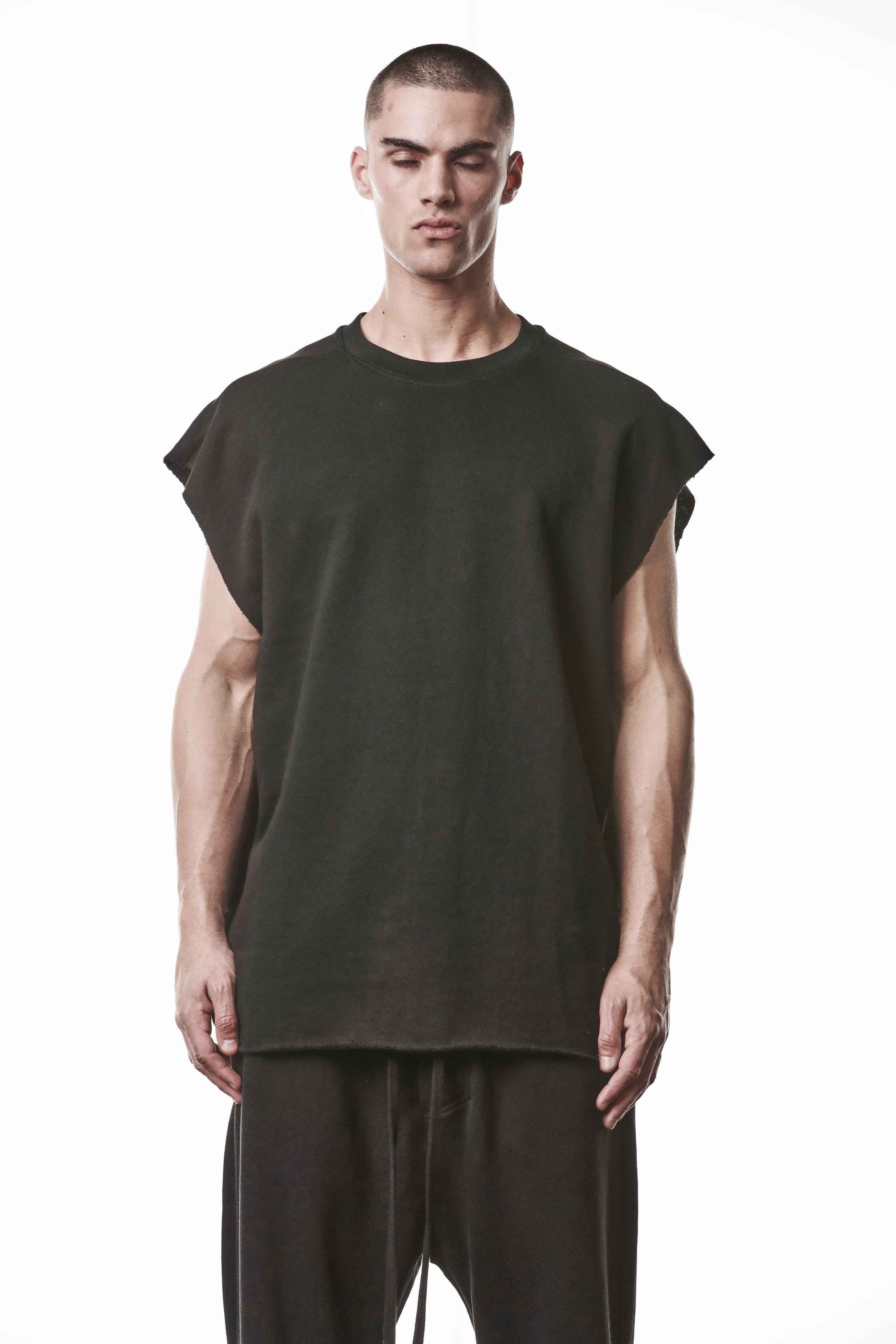 M S 190 Sweatshirt - Black Worked Knit 100% Cotton Men's