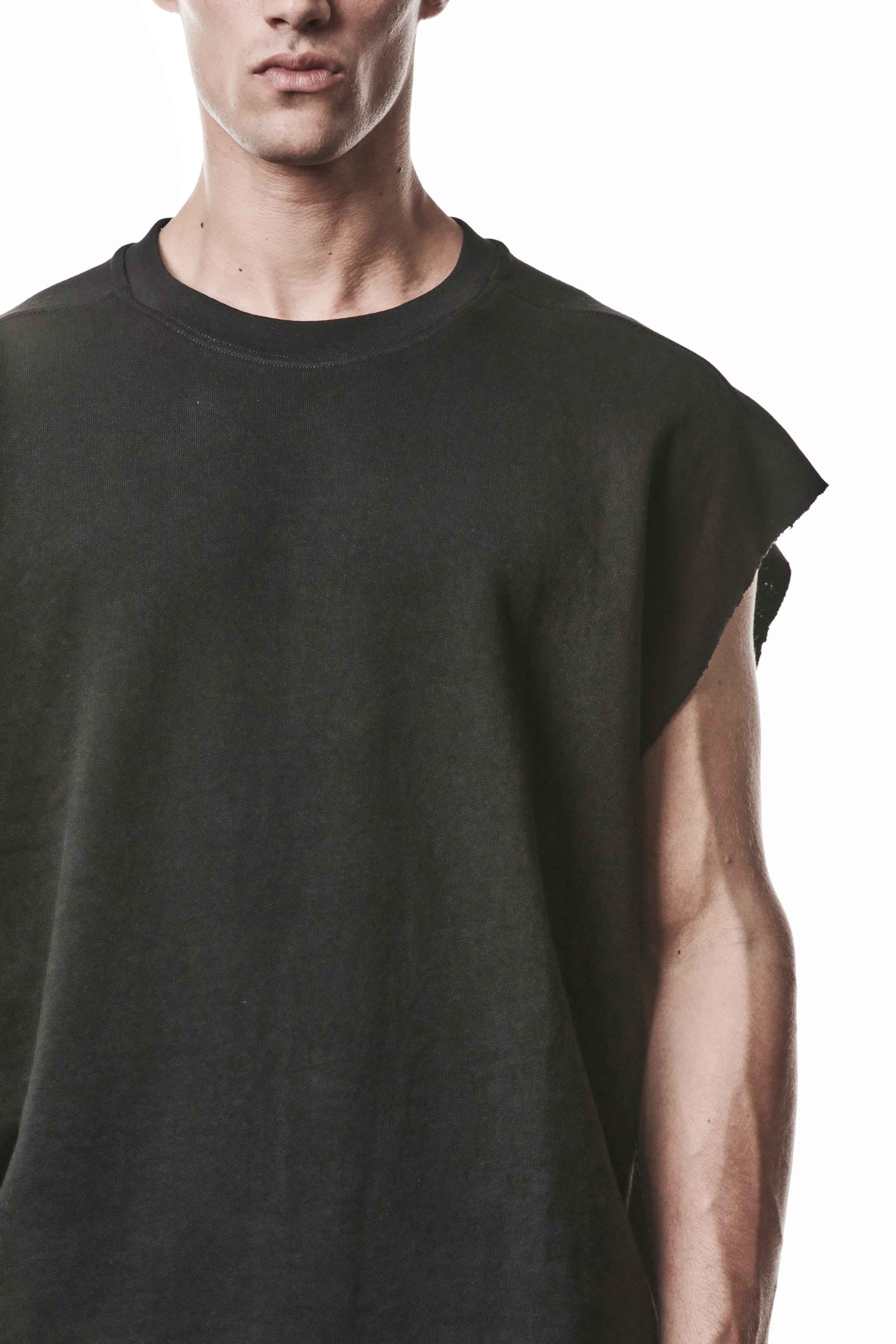 M S 190 Sweatshirt - Black Worked Knit 100% Cotton Men's