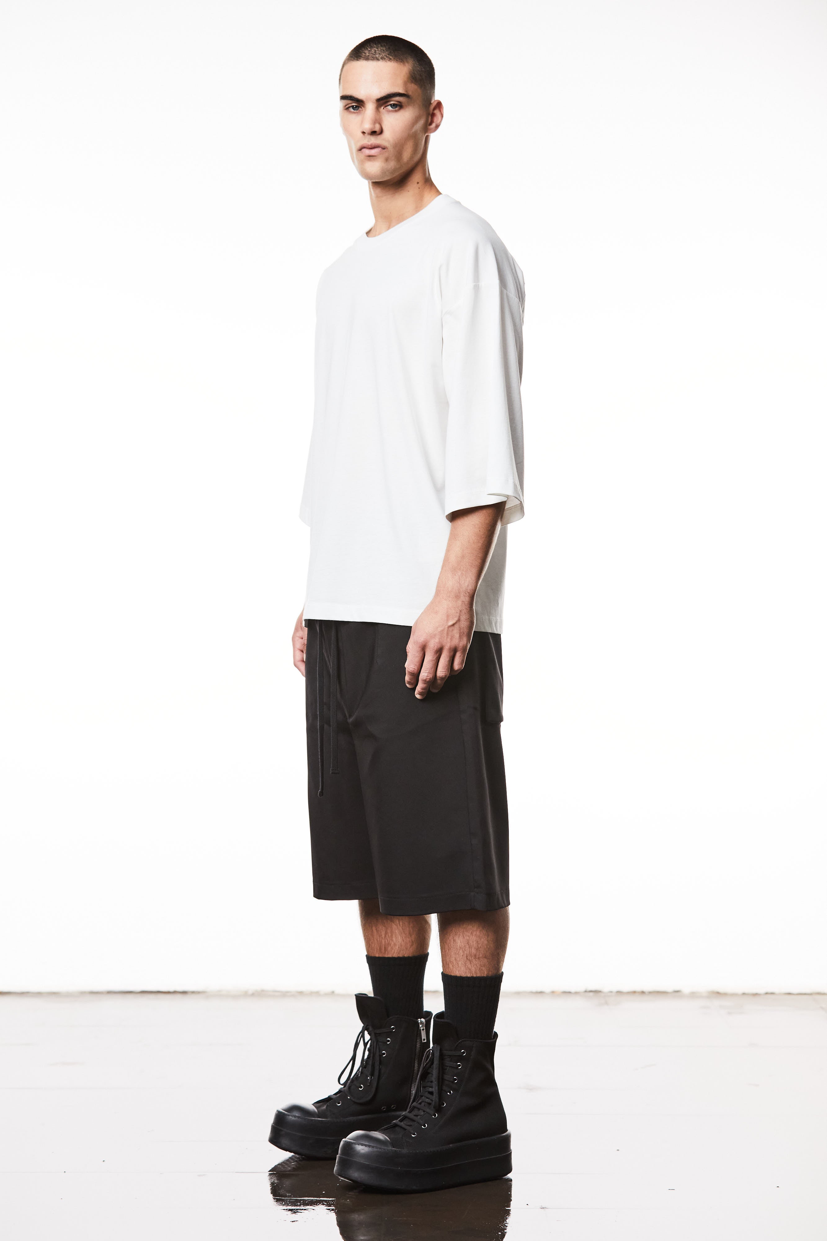 T3M TS 85225 round neck shirt oversized fit off white