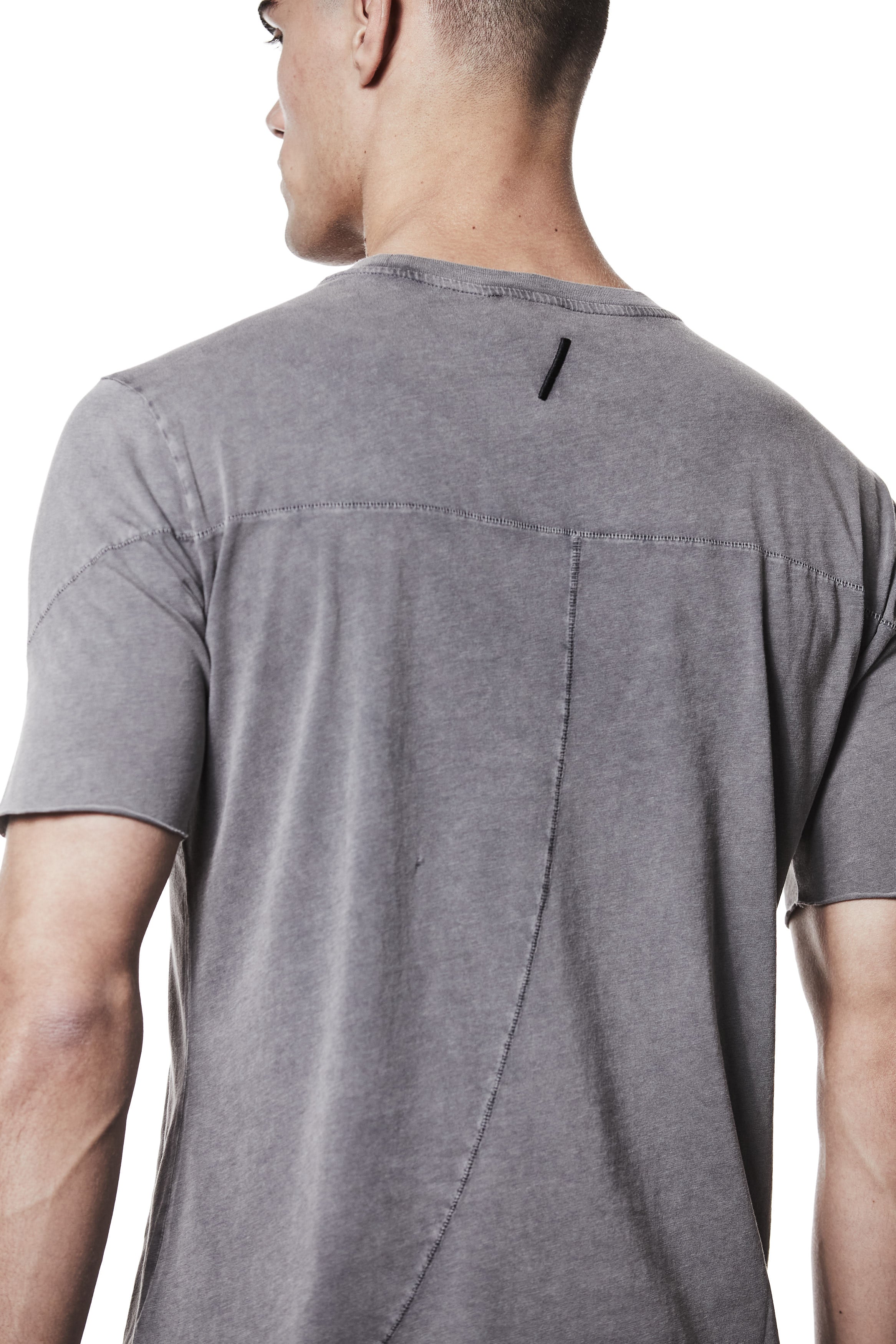 M TS 872 used grey – Fitted Short-Sleeve T-Shirt Asymmetric Back Seam - Man THOM KROM