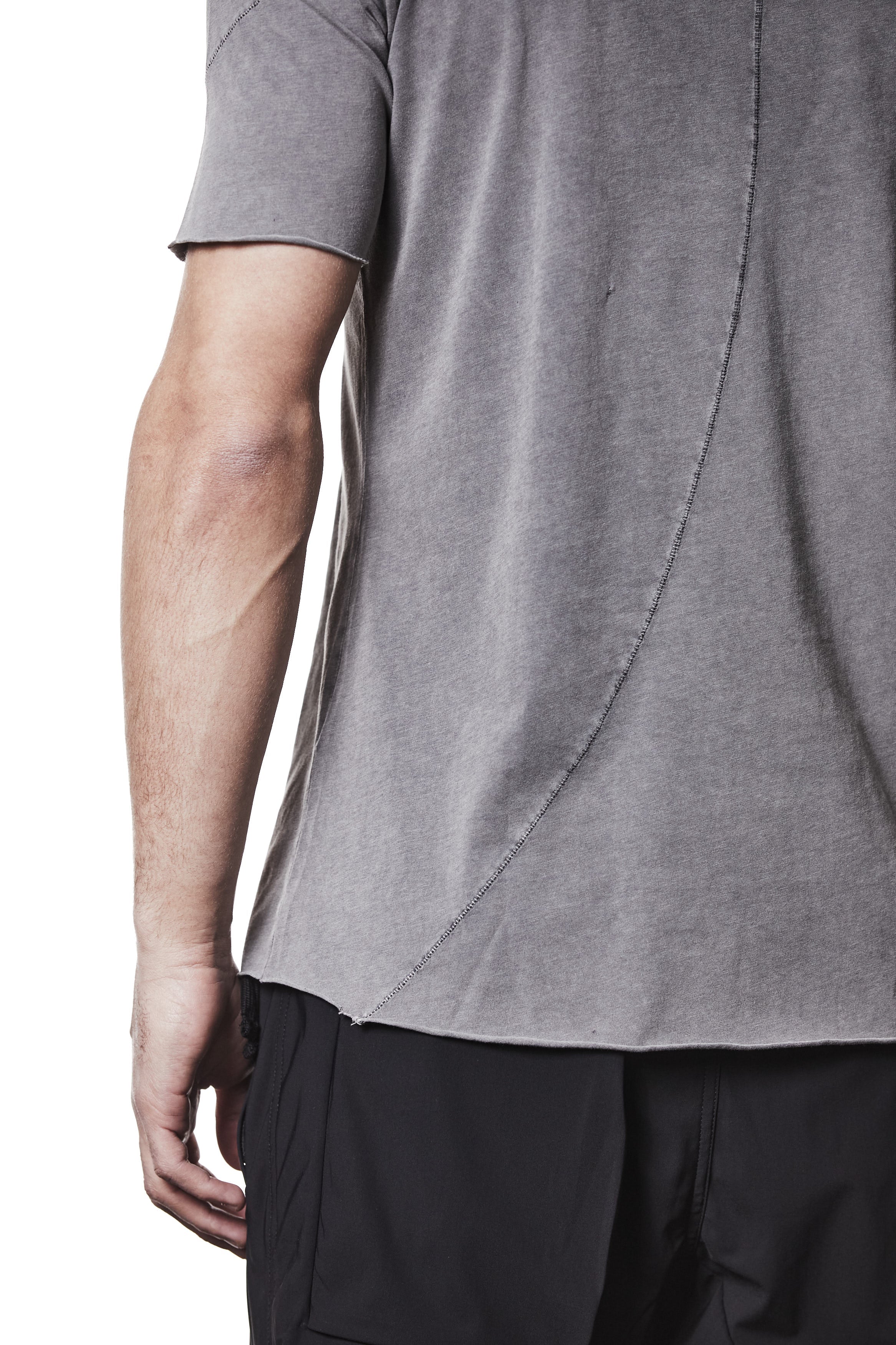 M TS 872 used grey – Fitted Short-Sleeve T-Shirt Asymmetric Back Seam - Man THOM KROM